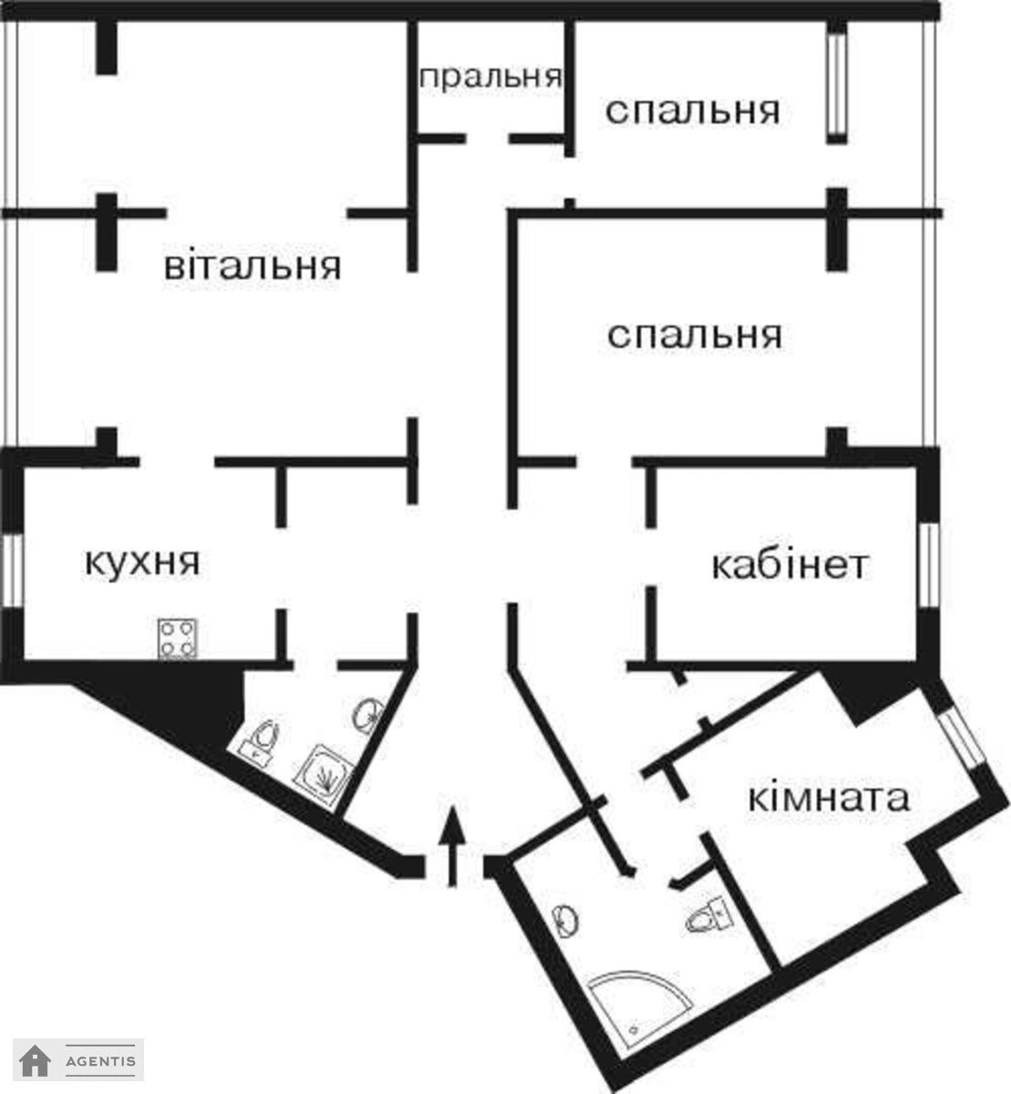 Здам квартиру. 5 rooms, 201 m², 10th floor/16 floors. 36, Миколи Бажана просп., Київ. 