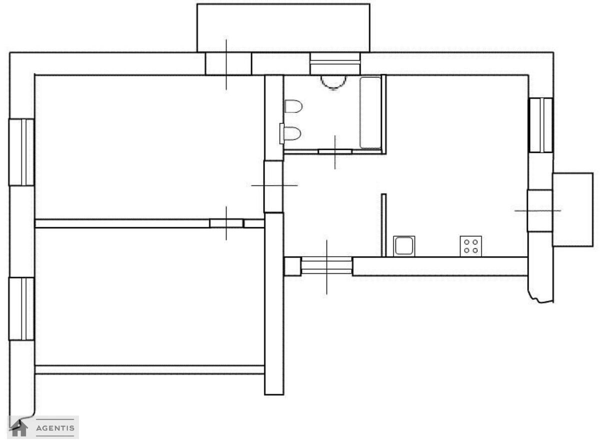 Сдам квартиру 2 комнаты, 70 m², 6 эт./6 этажей. 3, Банковая 3, Киев. 