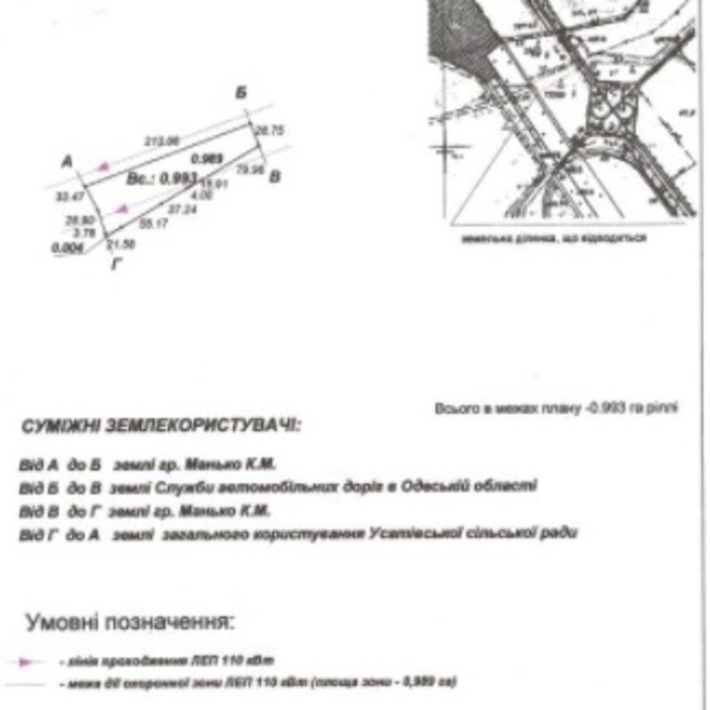 Продам нерухомість для виробничих цілей 10000 m². Усатово. 