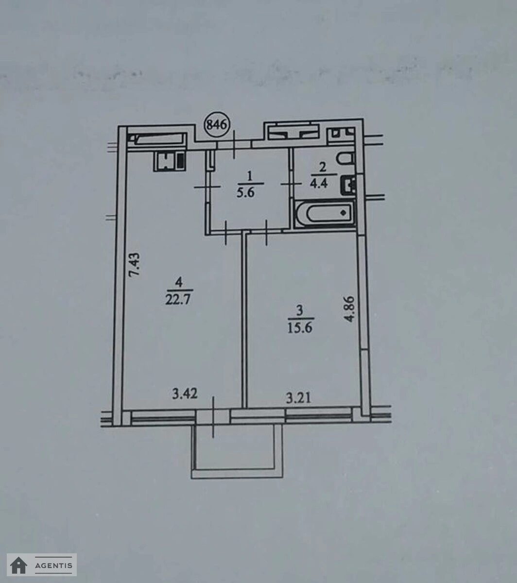 Apartment for rent 2 rooms, 49 m², 13th fl./1 floor. Osokorska, Kyiv. 