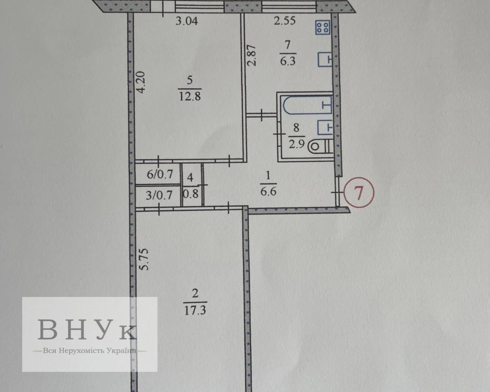 Apartments for sale 2 rooms, 48 m², 3rd fl./5 floors. Lesi Ukrayinky vul., Ternopil. 