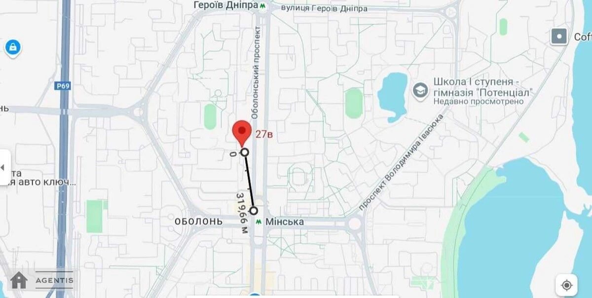 Здам квартиру 1 кімната, 50 m², 5 пов./9 поверхів. 27, Оболонський 27, Київ. 