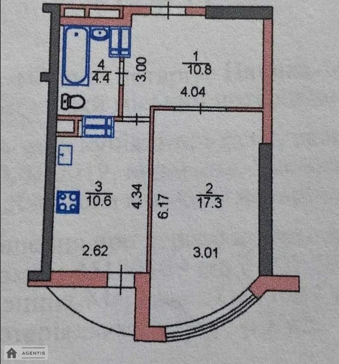 Здам квартиру 1 кімната, 44 m², 25 пов./34 поверхи. 30, Соборності просп. (Воззєднання), Київ. 