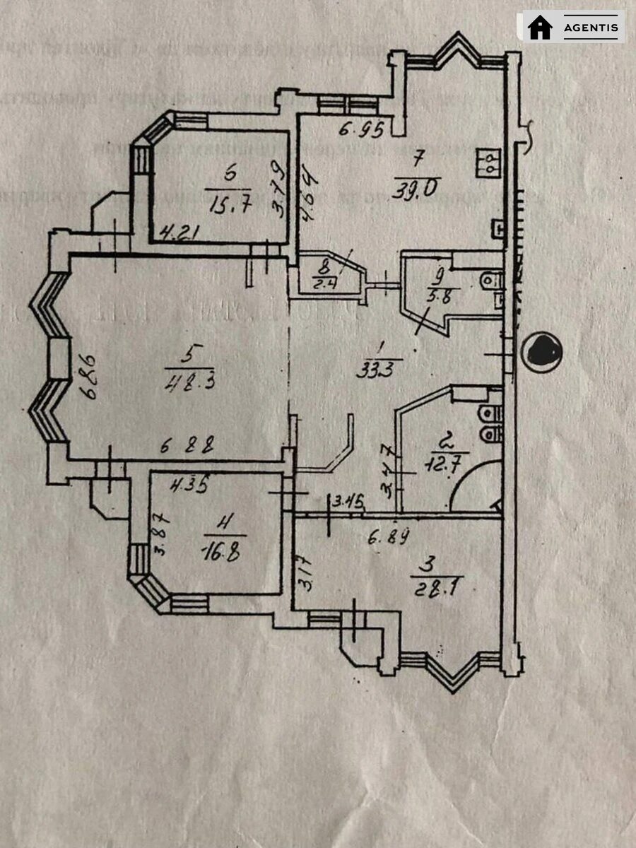 Сдам квартиру 4 комнаты, 200 m², 4 эт./8 этажей. 13, Кудрявская 13, Киев. 