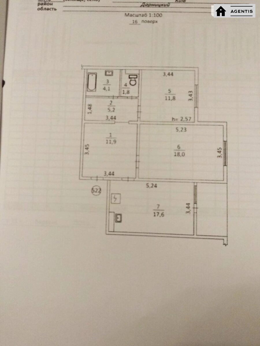 Сдам квартиру 2 комнаты, 73 m², 16 эт./25 этажей. 54, Ревуцкого 54, Киев. 