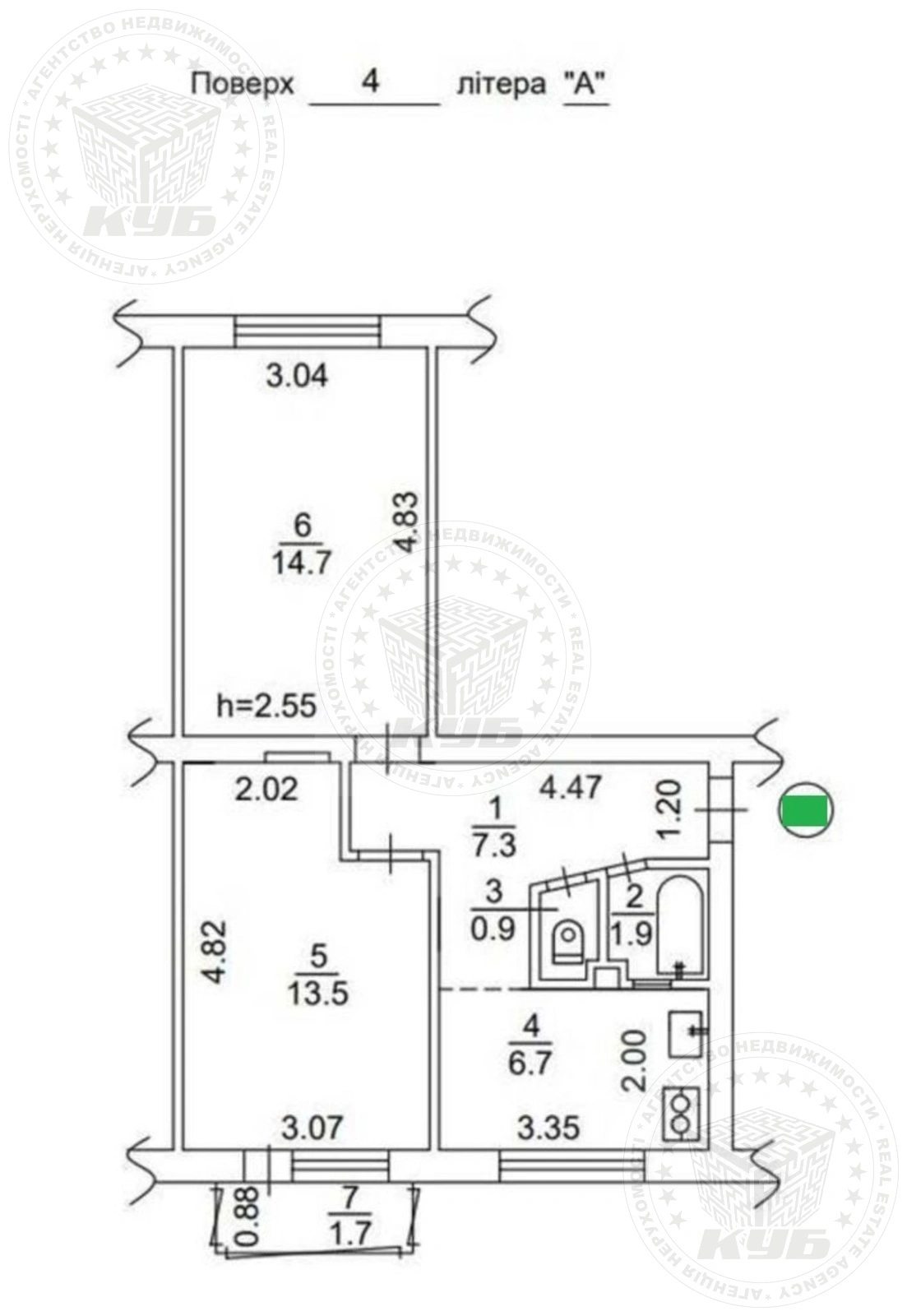 Продаж квартири 2 кімнати, 47 m², 4 пов./5 поверхів. 40, Гарматна 40, Київ. 