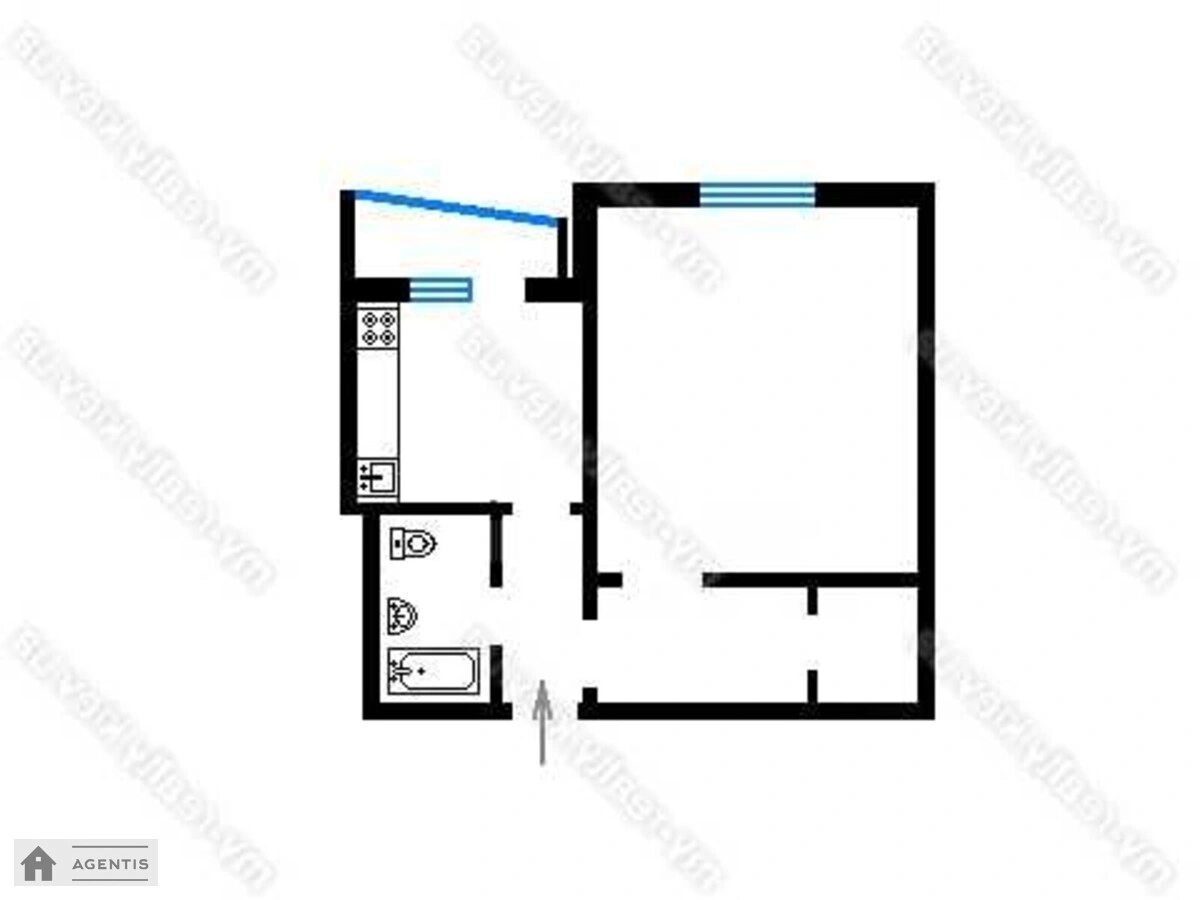 Сдам квартиру 1 комната, 36 m², 10 эт./16 этажей. 38, Героев Днепра 38, Киев. 