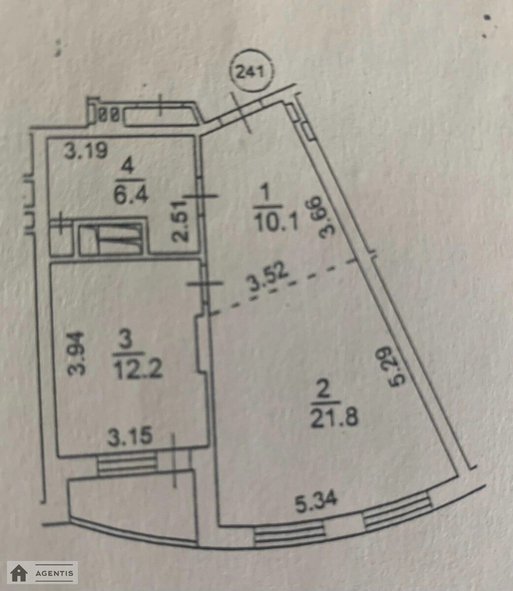 Сдам квартиру 1 комната, 54 m², 17 эт./25 этажей. 13, Анни Ахматової вул., Киев. 