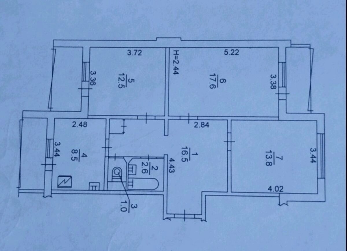 Apartments for sale 3 rooms, 85 m², 12th fl./16 floors. 23, Geroyiv Sevastopolya 23, Kyiv. 