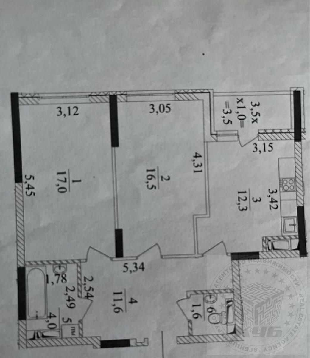 Продаж квартири 2 кімнати, 665 m², 12 пов./16 поверхів. 46, Любомира Гузара просп. (Космонавта Комарова), Київ. 