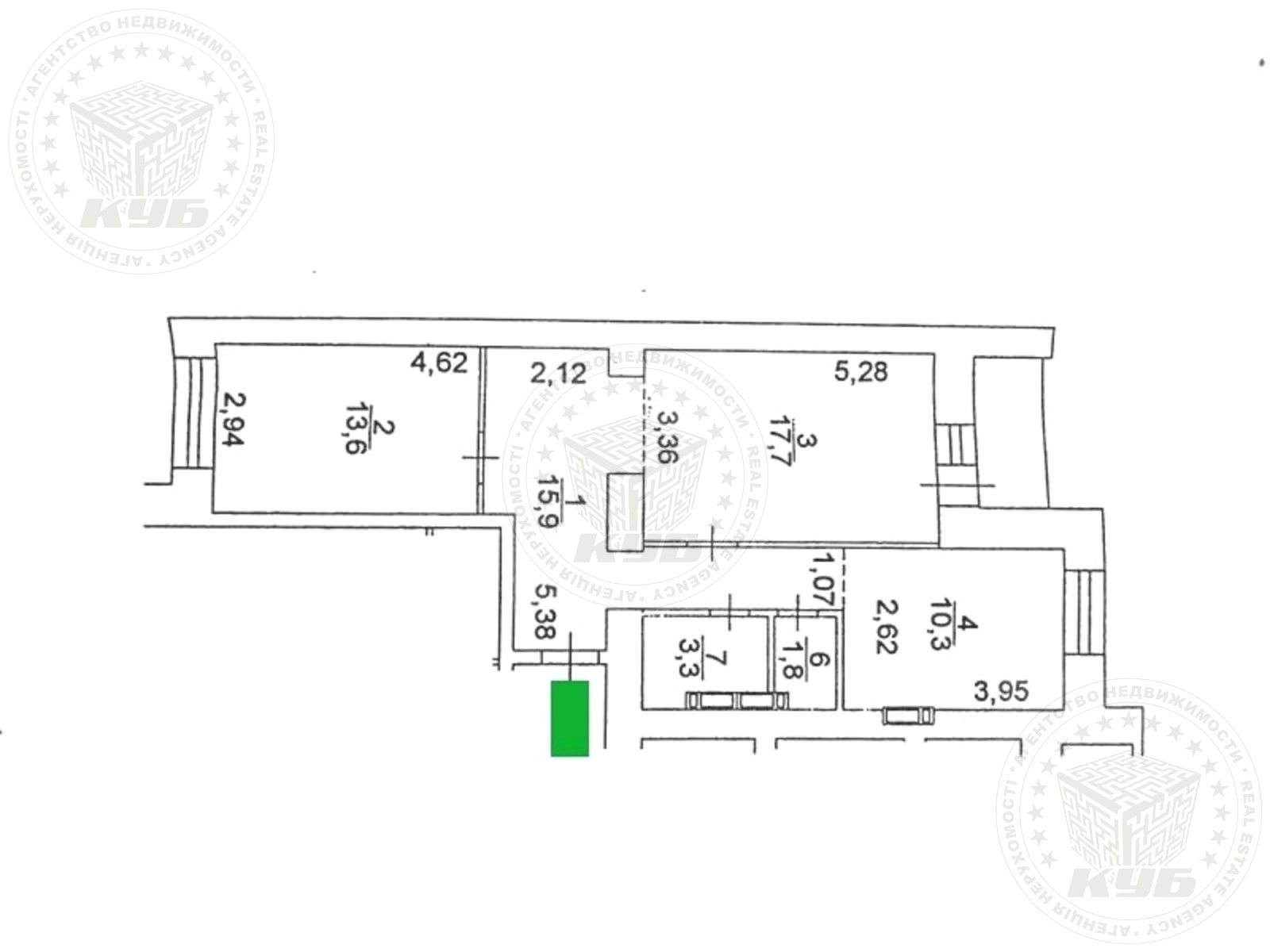 Продаж квартири 2 кімнати, 64 m², 4 пов./17 поверхів. 24, Академіка Вернадського бульв., Київ. 