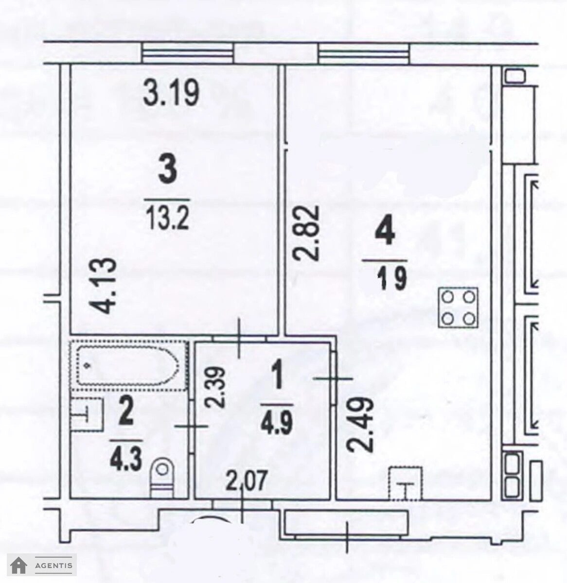 Здам квартиру 1 кімната, 40 m², 2 пов./16 поверхів. 28, Михайла Максимовича вул. (Онуфрія Трутенка), Київ. 