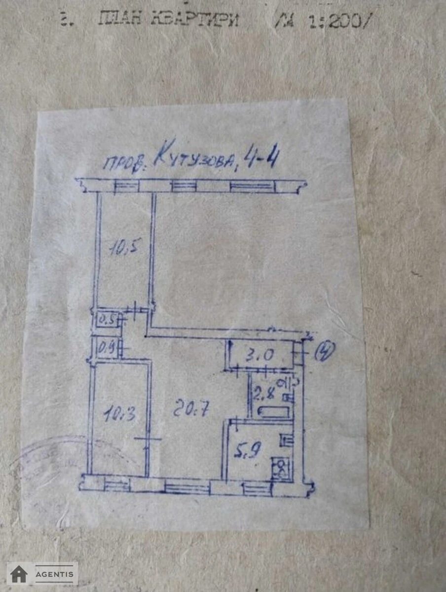 Здам квартиру 3 кімнати, 55 m², 1 пов./5 поверхів. 4, Євгена Гуцала пров. (Кутузова), Київ. 