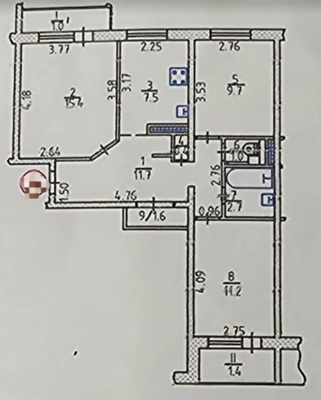 Продаж квартири 3 кімнати, 64 m², 4 пов./9 поверхів. Тарнавського Генерала вул., Тернопіль. 