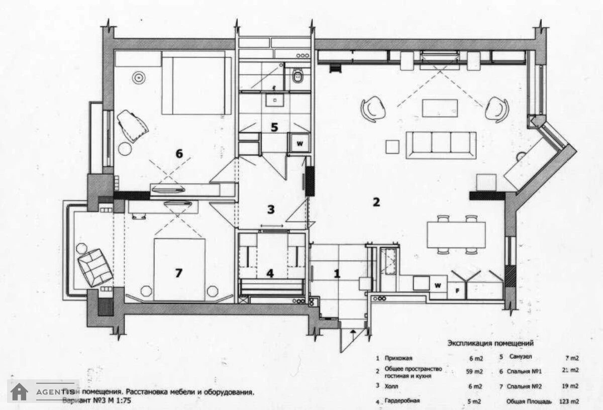 Apartment for rent 3 rooms, 100 m², 6th fl./12 floors. 2, Bolsunovska vul. Serhiya Strutynskoho, Kyiv. 