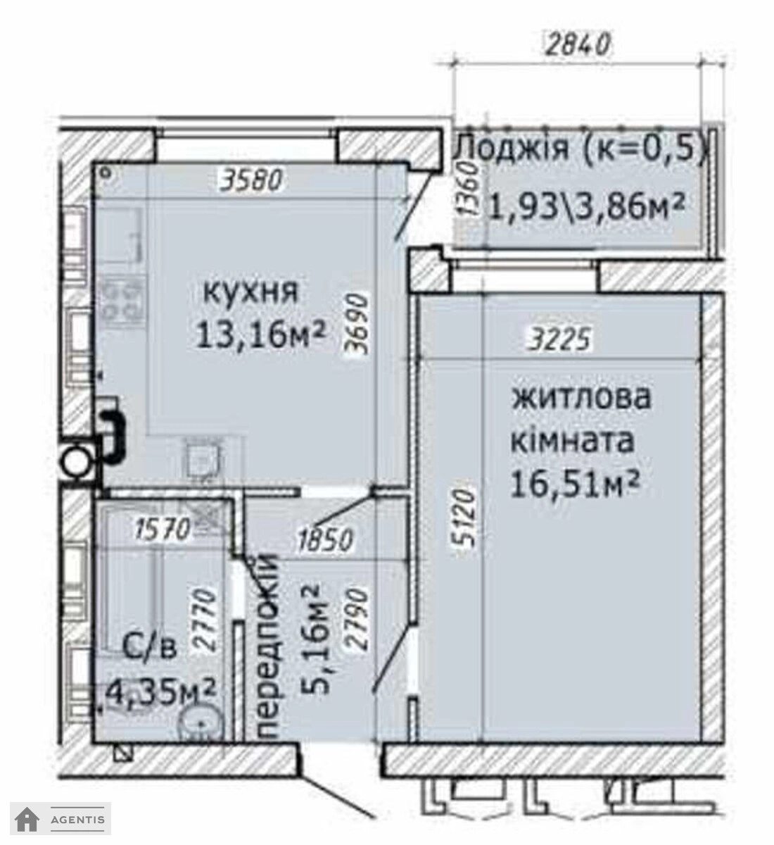 Apartment for rent 1 room, 41 m², 2nd fl./9 floors. Akademika Zabolotnoho vul., Kyiv. 