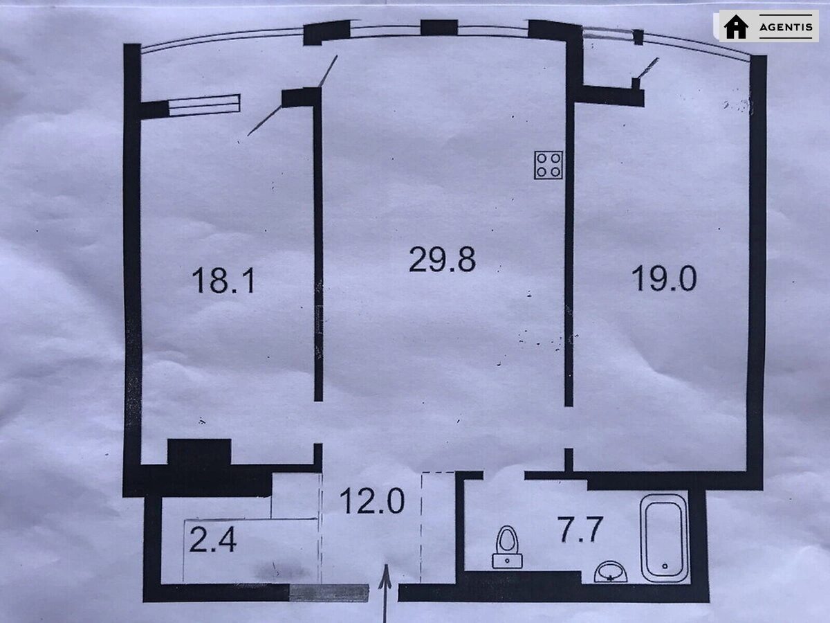 Сдам квартиру 3 комнаты, 100 m², 16 эт./27 этажей. 7, Леси Украинки 7, Киев. 