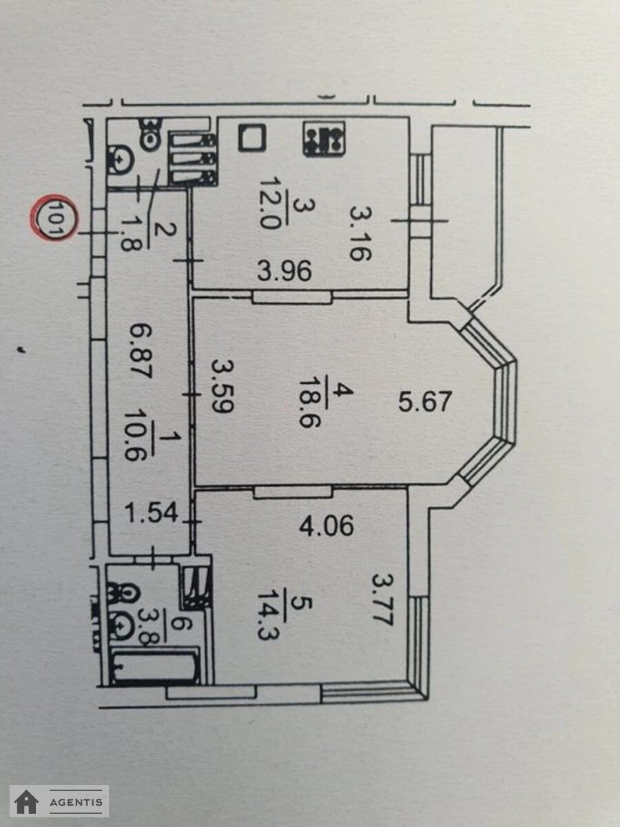 Сдам квартиру 2 комнаты, 63 m², 20 эт./21 этаж. 24, Єлизавети Чавдар вул., Киев. 