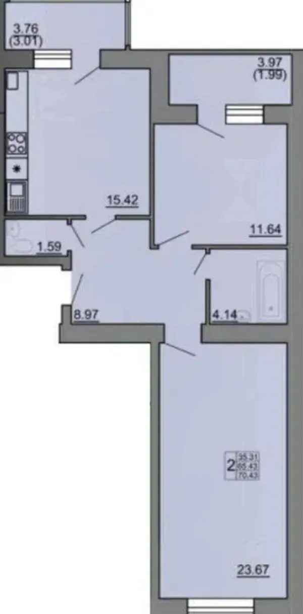 Продаж квартири 2 кімнати, 74 m², 10 пов./10 поверхів. Аляска, Тернопіль. 