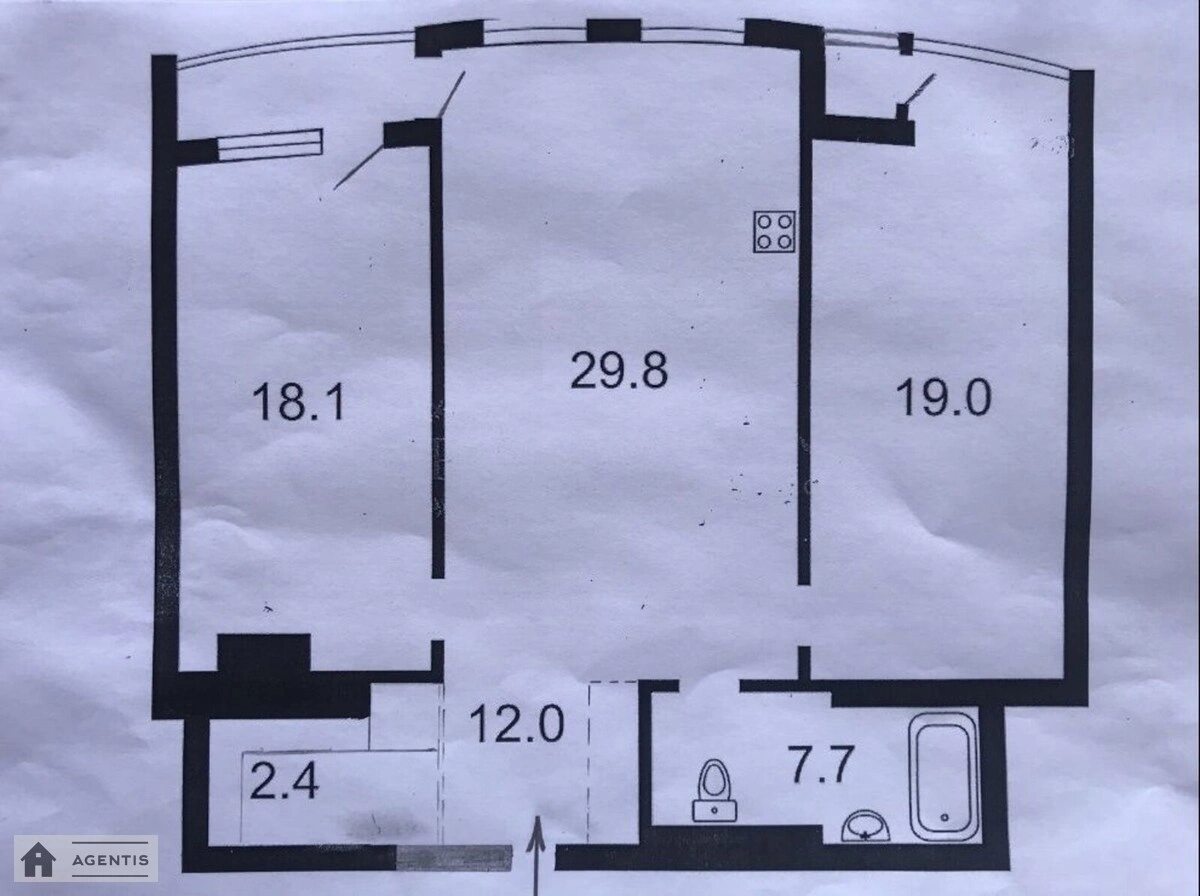 Здам квартиру 3 кімнати, 100 m², 15 пов./24 поверхи. 7, Лесі Українки 7, Київ. 