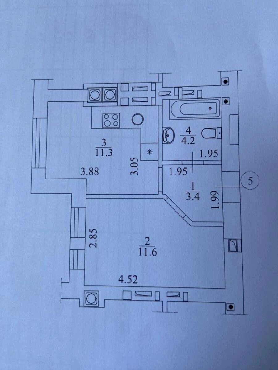 Продаж квартири 1 кімната, 30 m², 1 пов./6 поверхів. 104, Соборна , Софіївська Борщагівка. 