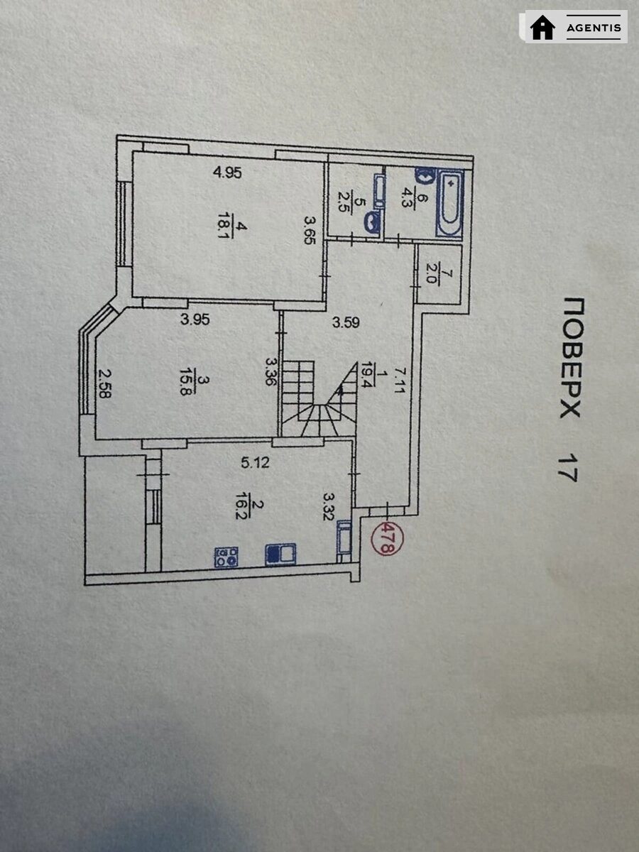 Сдам квартиру 4 комнаты, 140 m², 17 эт./20 этажей. 25, Златоустовская 25, Киев. 