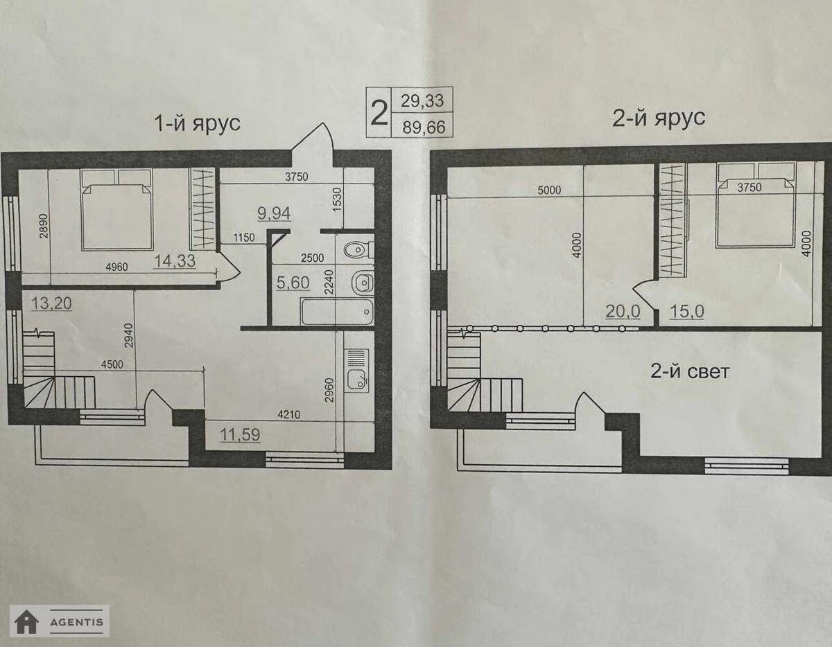 Apartment for rent 2 rooms, 90 m², 4th fl./4 floors. Odeskyy , Kyiv. 