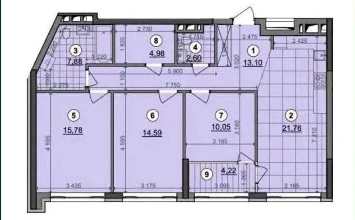 Здам квартиру 3 кімнати, 95 m², 18 пов./25 поверхів. Віктора Некрасова вул. (Північно-Сирецька), Київ. 