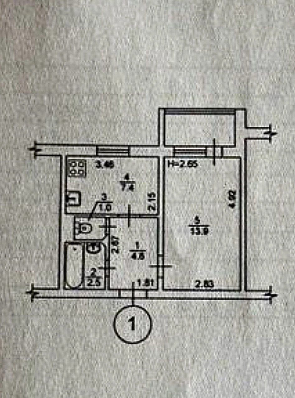 Apartments for sale 1 room, 33 m², 1st fl./9 floors. 17, Knyazhiy Zaton 17, Kyiv. 