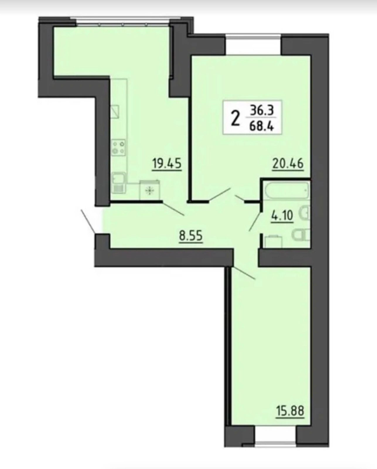 Продаж 2к квартири 72 кв. м на вул. Енергетична