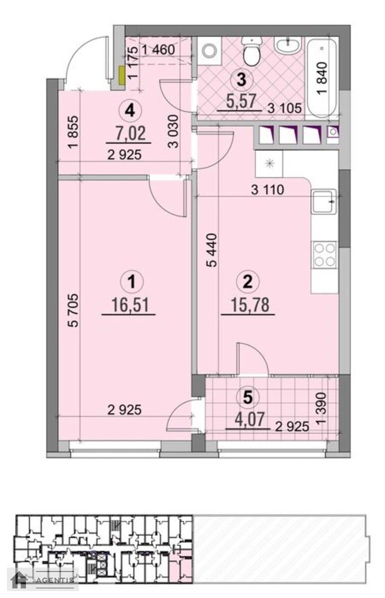 Сдам квартиру 1 комната, 50 m², 17 эт./25 этажей. 6, Євгена Сверстюка вул. (Марини Раскової), Киев. 