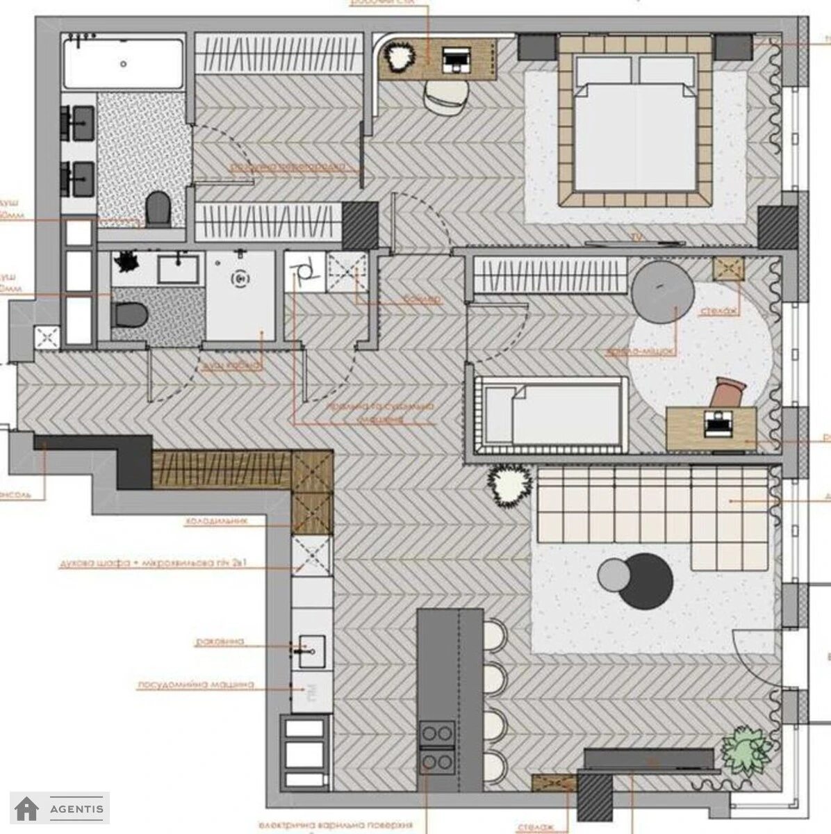 Apartment for rent 2 rooms, 94 m², 12th fl./21 floors. 39, Vasylya Tyutyunnyka vul. Anri Barbyusa, Kyiv. 