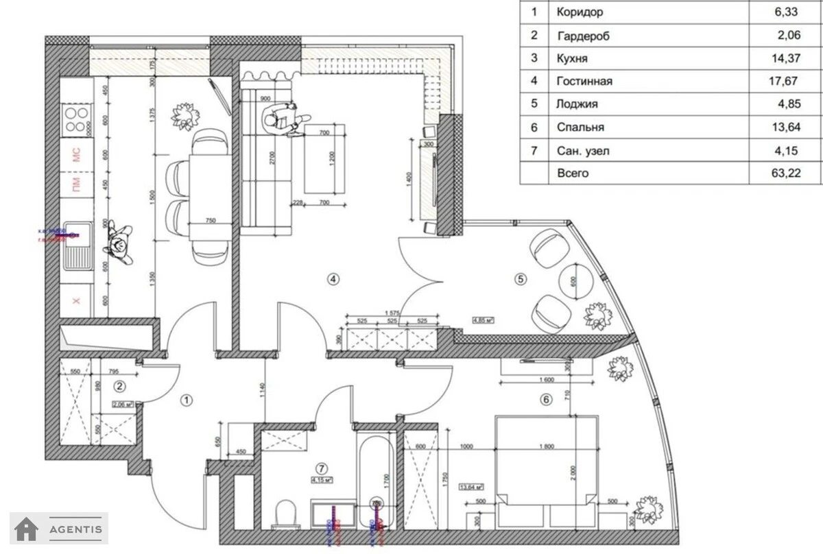 Здам квартиру 2 кімнати, 65 m², 12 пов./25 поверхів. Зарічна, Київ. 