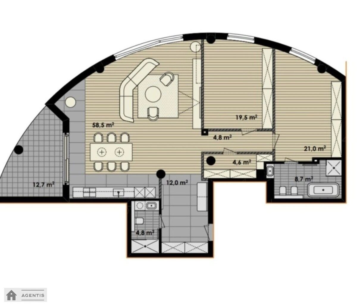 Здам квартиру 3 кімнати, 150 m², 3 пов./5 поверхів. 28, Болсуновський пров. (Мічуріна), Київ. 