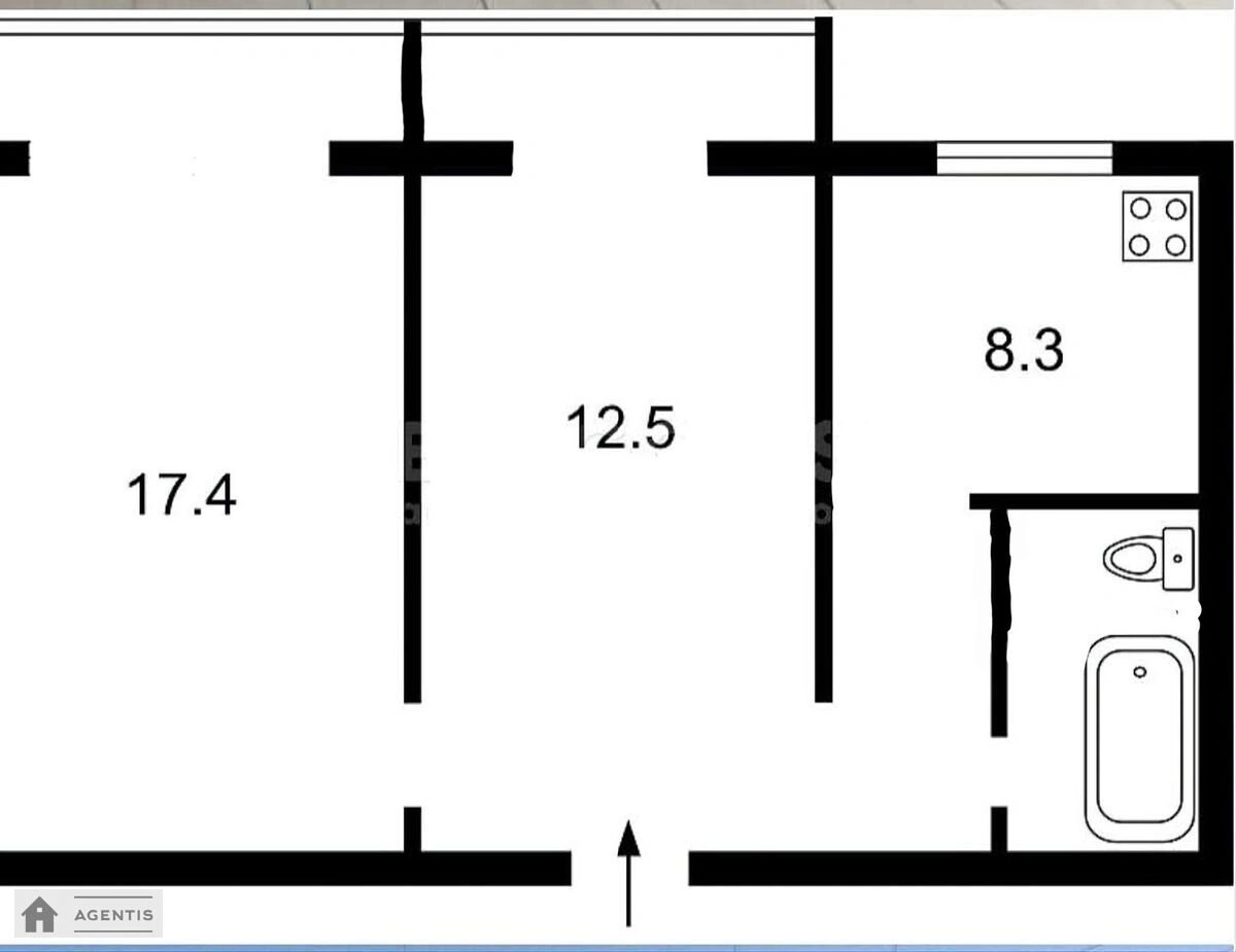 Сдам квартиру 2 комнаты, 60 m², 7 эт./12 этажей. 8, Печенижская 8, Киев. 