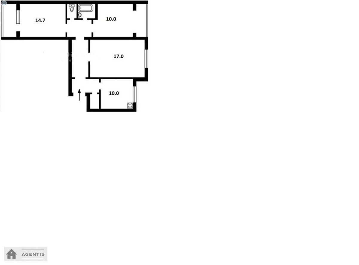 Сдам квартиру 3 комнаты, 70 m², 5 эт./10 этажей. 4, Архітектора Вербицького вул., Киев. 