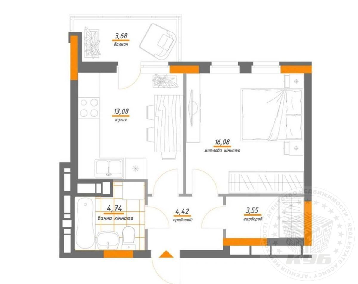 Apartments for sale 1 room, 455 m², 4th fl./17 floors. 65, Beresteyskyy prosp. Peremohy, Kyiv. 