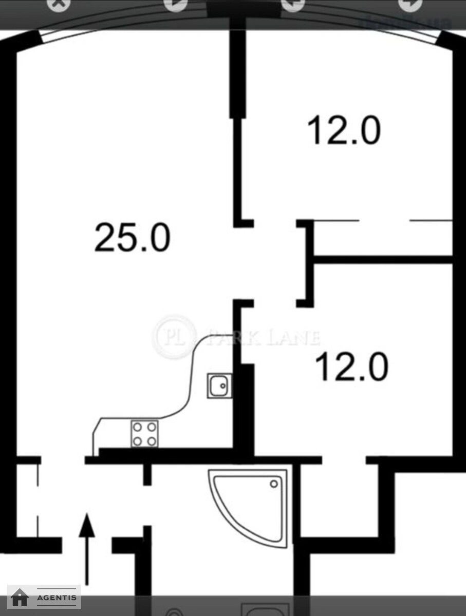 Сдам квартиру 2 комнаты, 64 m², 16 эт./25 этажей. 22, Львовская 22, Киев. 