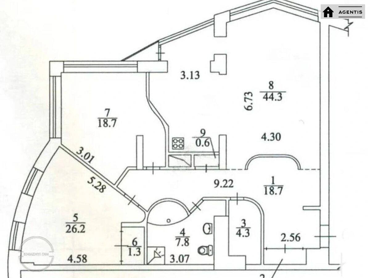 Сдам квартиру 3 комнаты, 123 m², 19 эт./23 этажа. 30, Леси Украинки 30, Киев. 