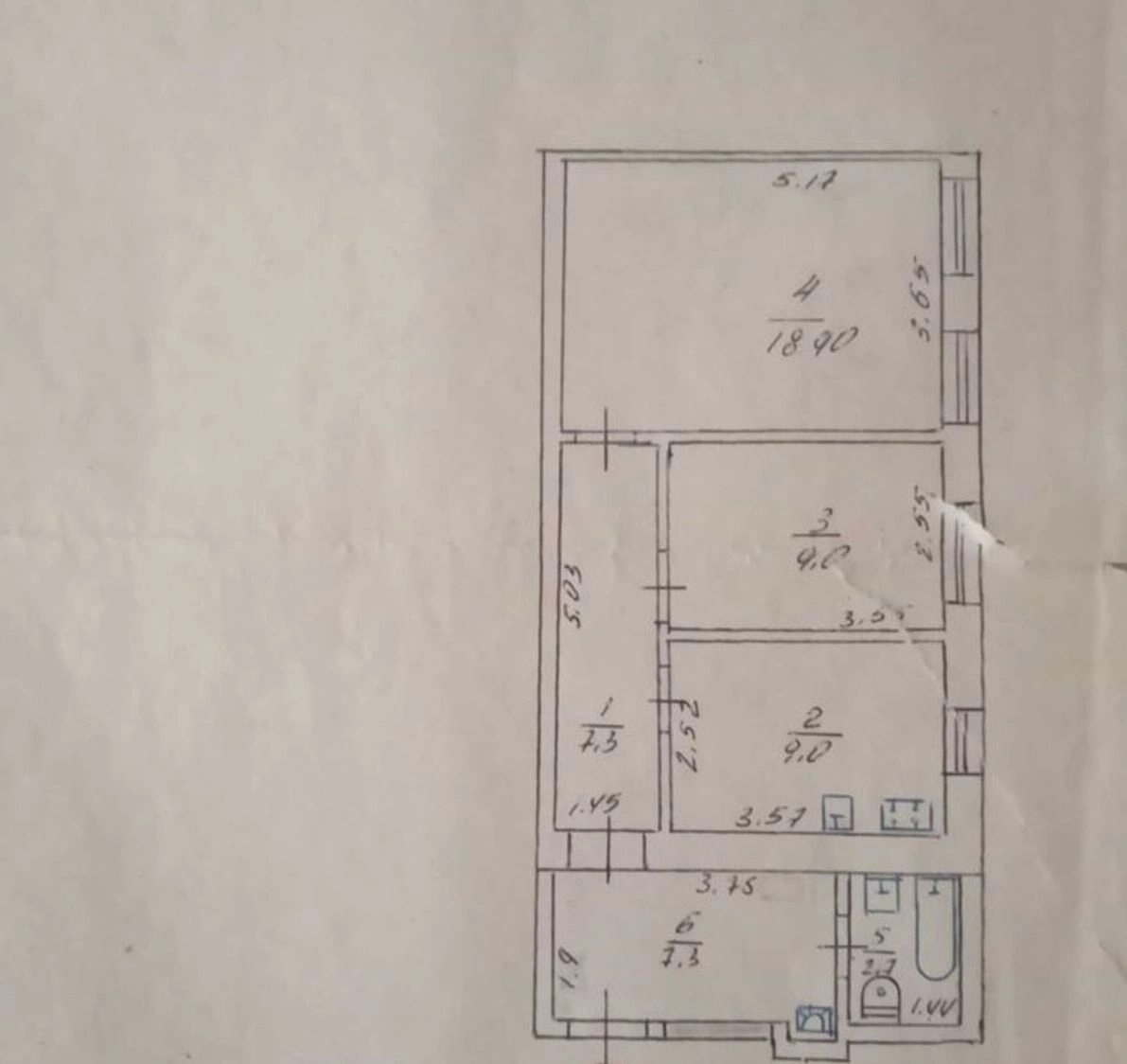 Apartments for sale 2 rooms, 54 m², 1st fl./1 floor. Myru vul., Kropyvnytskyy. 