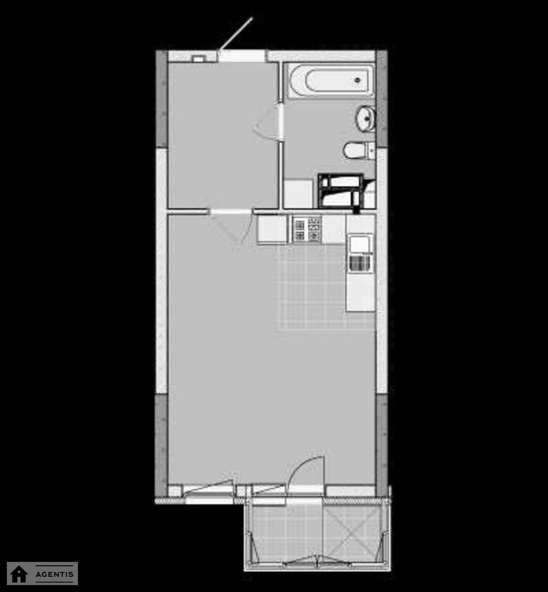 Сдам квартиру 1 комната, 38 m², 18 эт./25 этажей. 3, Олени Пчілки вул., Киев. 