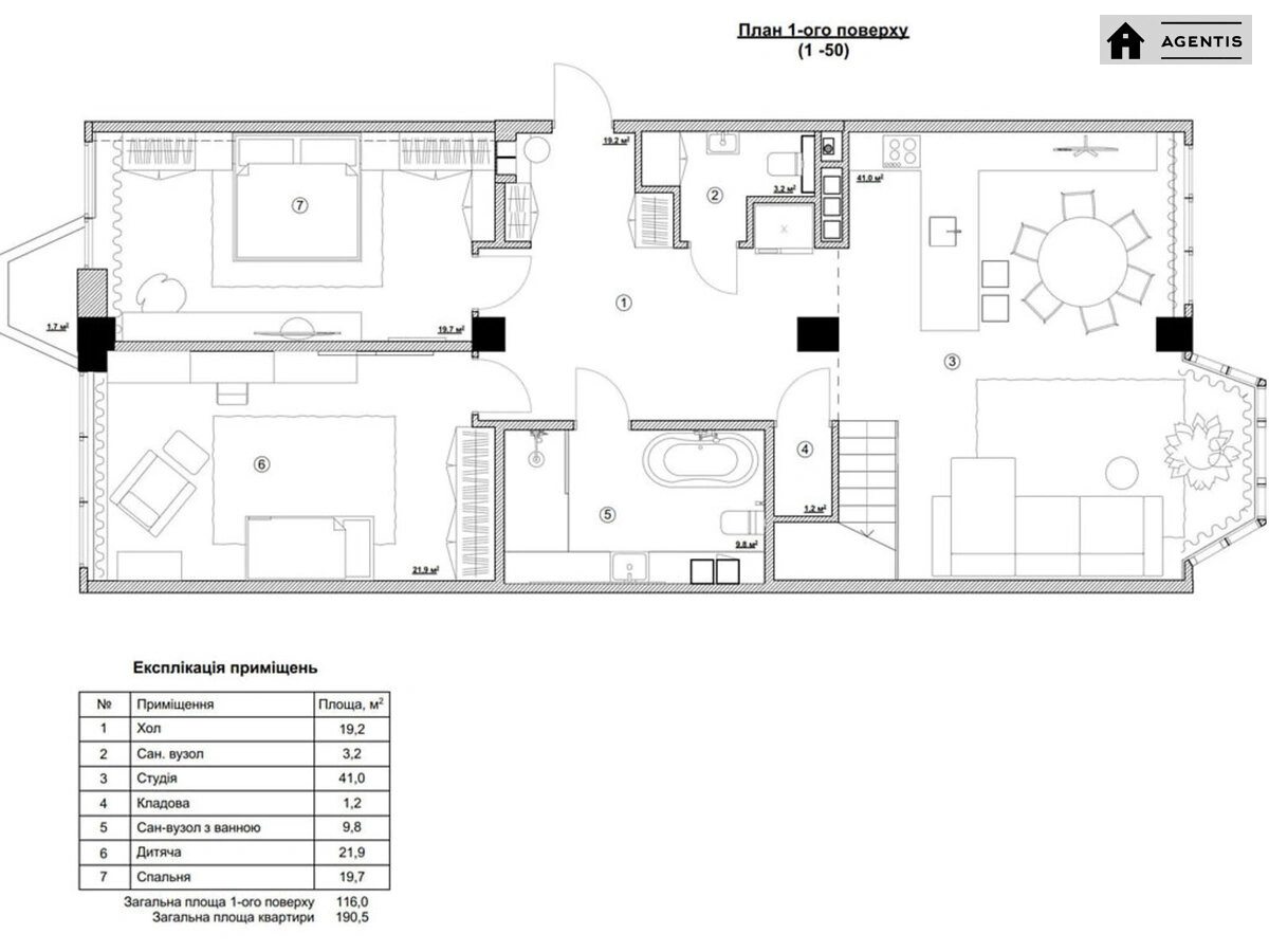 Сдам квартиру 4 комнаты, 190 m², 18 эт./18 этажей. 71, Юлії Здановської вул. (Михайла Ломоносова), Киев. 