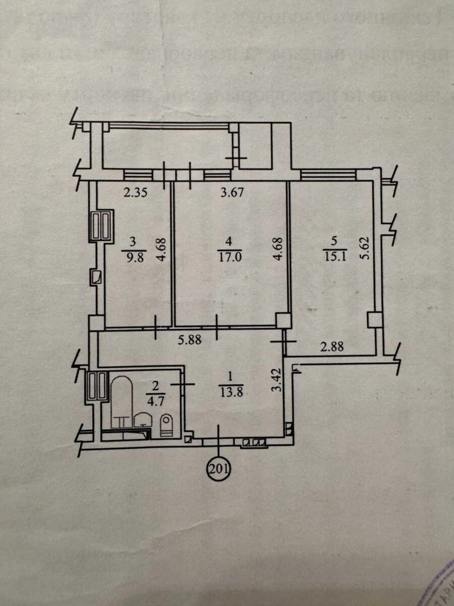 Apartments for sale 2 rooms, 67 m², 7th fl./15 floors. 6, Kadetskiy Gay 6, Kyiv. 