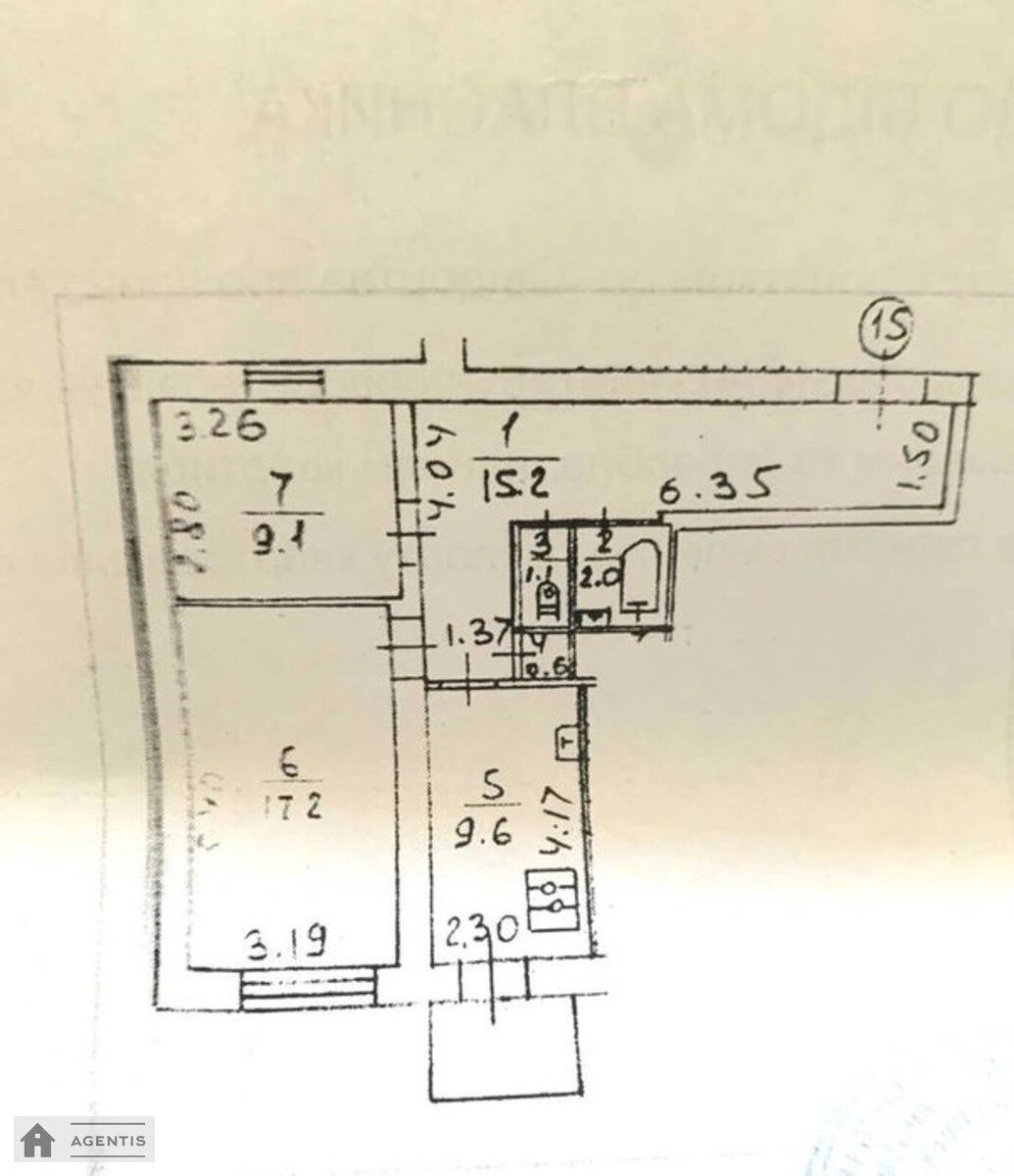 Сдам квартиру 2 комнаты, 56 m², 3 эт./4 этажа. 25, Институтская 25, Киев. 