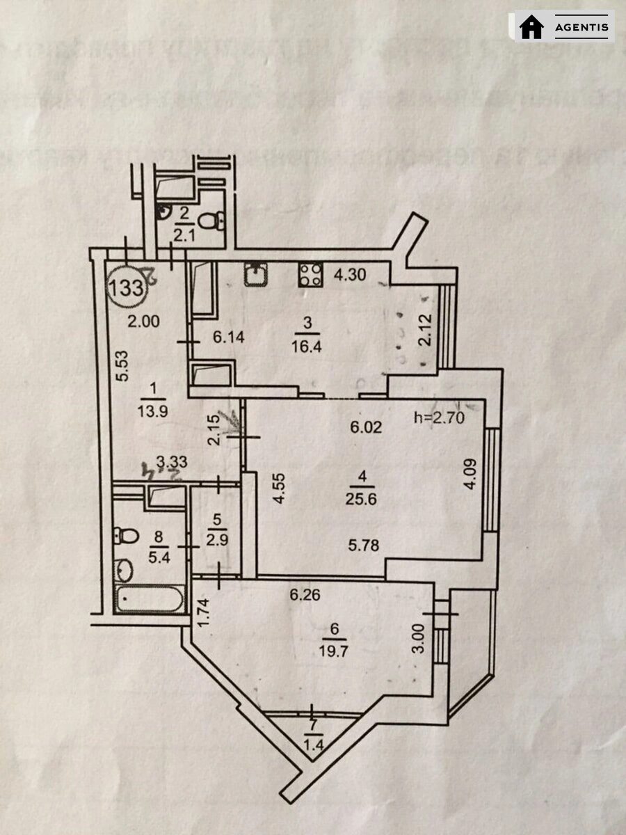 Здам квартиру 2 кімнати, 88 m², 19 пов./36 поверхів. 21, Княжий Затон 21, Київ. 