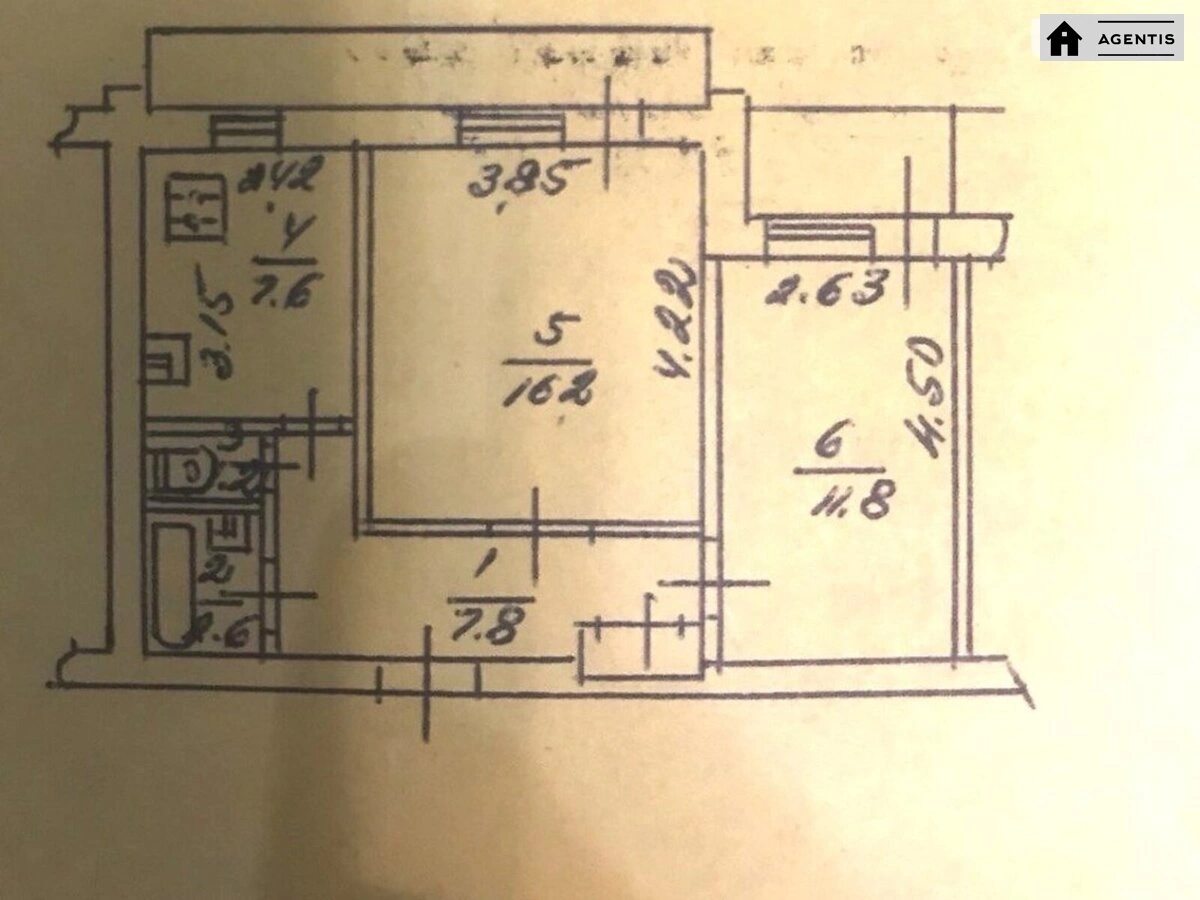 Apartment for rent 2 rooms, 51 m², 6th fl./9 floors. 25, Obolonska 25, Kyiv. 