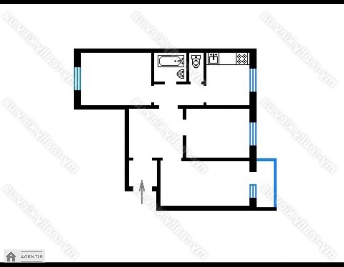 Здам квартиру 3 кімнати, 70 m², 9 пов./16 поверхів. 40, Червоної Калини просп. (Володимира Маяковського), Київ. 