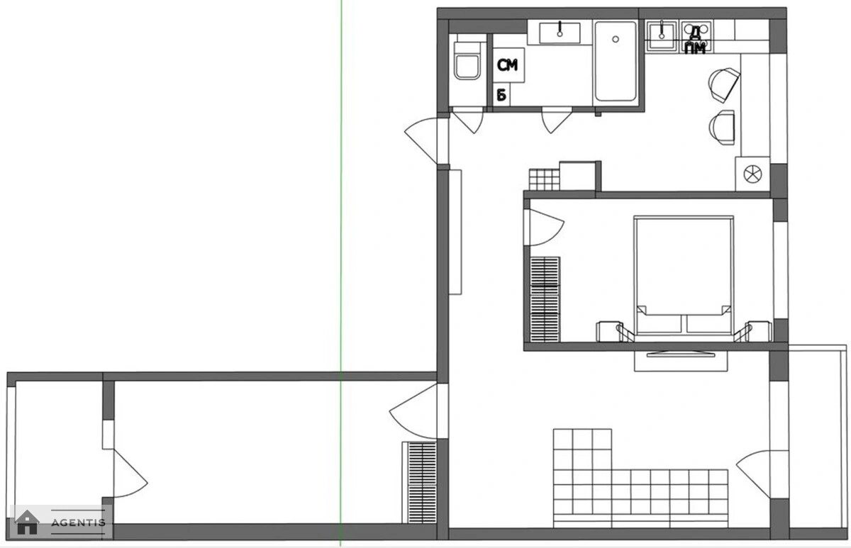 Сдам квартиру 3 комнаты, 68 m², 8 эт./9 этажей. 30, Володимира Івасюка просп. (Героїв Сталінграда), Киев. 