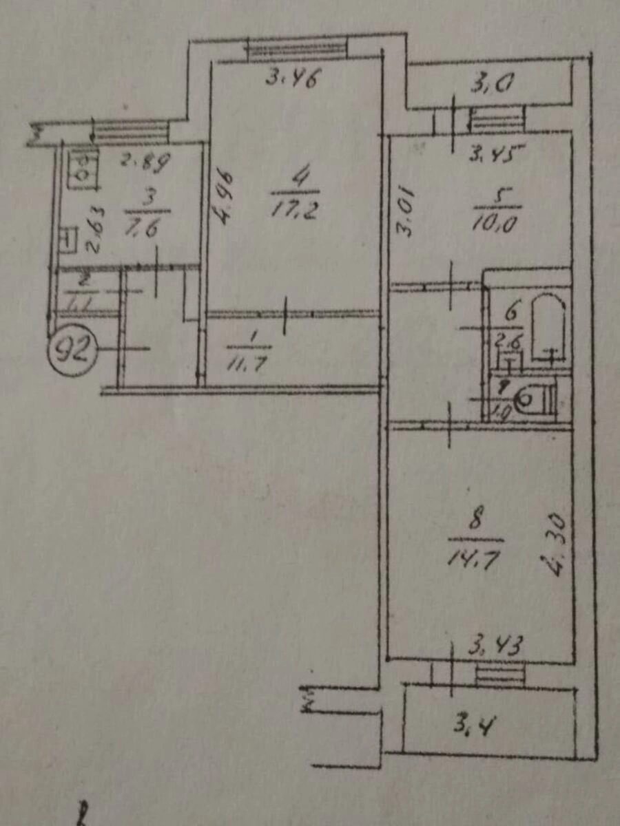 Продаж квартири 3 кімнати, 69 m², 6 пов./9 поверхів. 6, Докії Гуменної вул. (Юрія Смолича), Київ. 