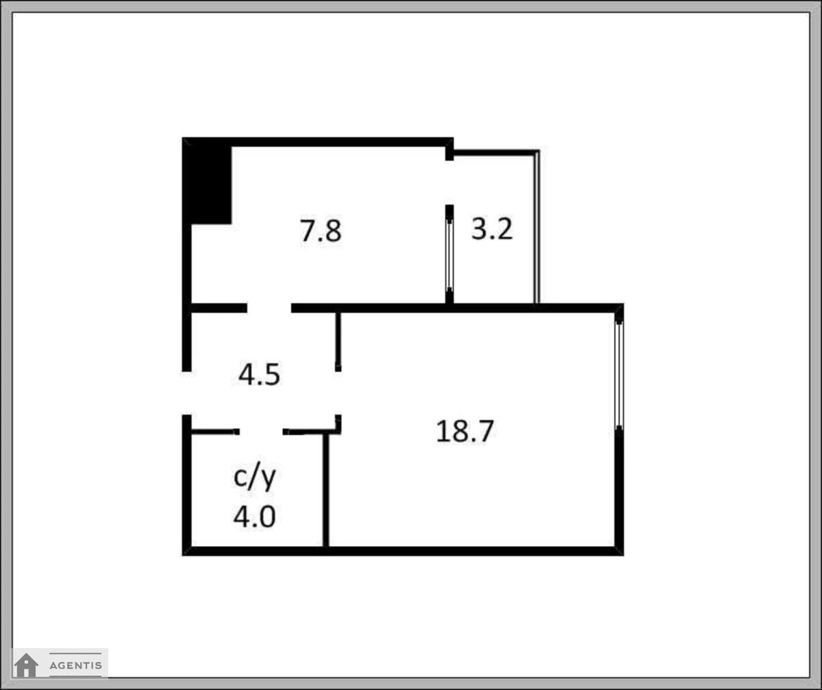 Apartment for rent 1 room, 37 m², 10th fl./14 floors. 124, Antonovycha vul. Horkoho, Kyiv. 